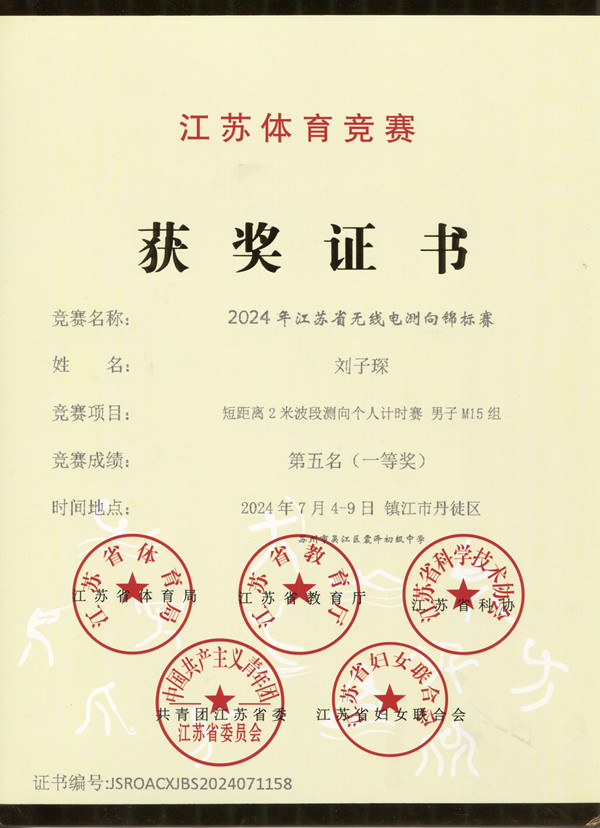 刘子琛-短距离2米波段测向个人计时赛-M15初中男子组-第5名一等奖.jpg
